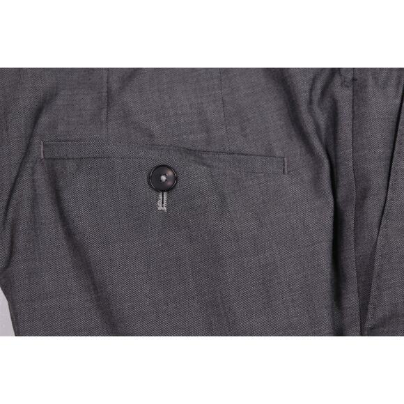 Hugo Boss Solid Light Gray Flat Front Dress Pants Trousers Current 34x30 - Picture 3 of 8